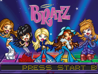 Bratz title screen for Playstation